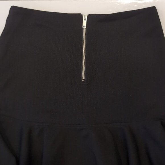 3/$20 NEW Forever 21 Mermaid Flounce Mini Skirt High Waist Ruffle Flare Black - Picture 9 of 14